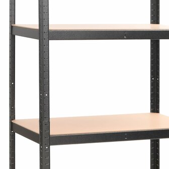 Opbergrek 5-laags staal en bewerkt hout grijs 7