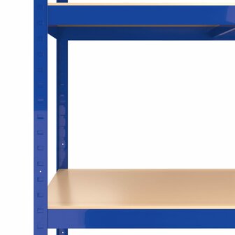 Opbergrek 5-laags staal en bewerkt hout blauw 7