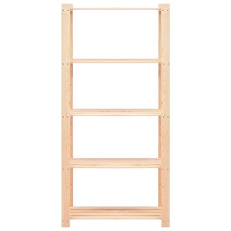 Opbergrek 5-laags 80x38x170 cm massief grenenhout 250 kg 3