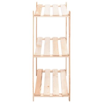 Opbergrekken 3-laags 2 st 80x38x90 cm massief grenenhout 150 kg 5