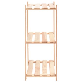 Opbergrekken 3-laags 2 st 60x38x90 cm massief grenenhout 150 kg 5