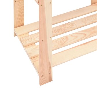 Opbergrekken 3-laags 2 st 60x38x90 cm massief grenenhout 150 kg 7