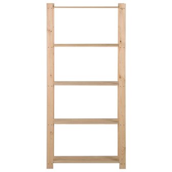 Opbergrek 5-laags 80x28,5x170 cm massief grenenhout 2