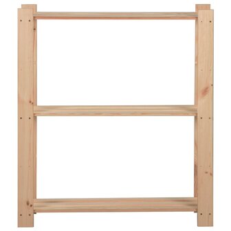 Opbergrek 3-laags 80x28,5x90 cm massief grenenhout 2