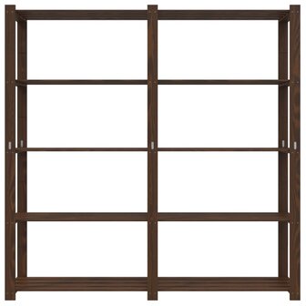 Opbergrek 5-laags 170x38x170 cm massief grenenhout bruin 3