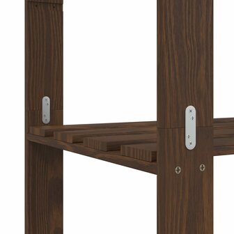 Opbergrek 5-laags 170x38x170 cm massief grenenhout bruin 6
