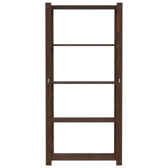 Opbergrek 5-laags 80x38x170 cm massief grenenhout bruin 3