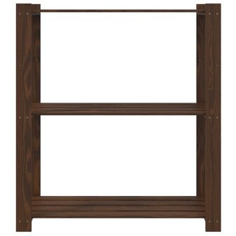 Opbergrek 3-laags 80x38x90 cm massief grenenhout bruin 3