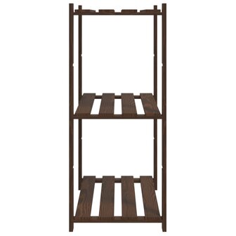 Opbergrek 3-laags 80x38x90 cm massief grenenhout bruin 4