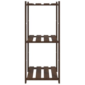 Opbergrek 3-laags 60x38x90 cm massief grenenhout bruin 4