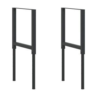 Werkbankframes verstelbaar 2 st 55x(69-95,5) cm metaal zwart 2