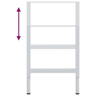 Werkbankframes verstelbaar 2 st 55x(69-95,5) cm metaal grijs 9