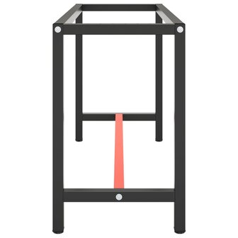 Werkbankframe 140x50x79 cm metaal matzwart en matrood 4