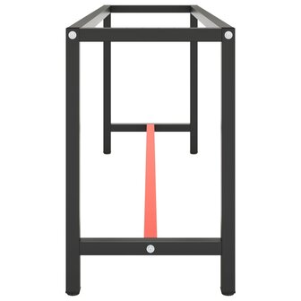 Werkbankframe 190x50x79 cm metaal matzwart en matrood 4