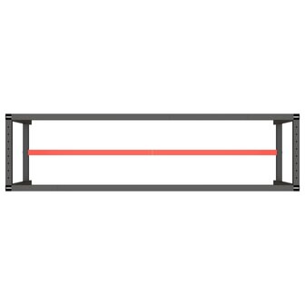 Werkbankframe 190x50x79 cm metaal matzwart en matrood 5
