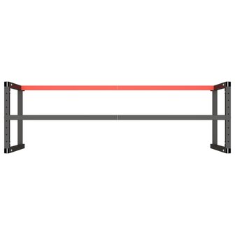 Werkbankframe 180x57x79 cm metaal matzwart en matrood 6
