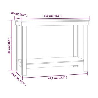 Werkbank 110x50x80 cm massief grenenhout honingbruin 8