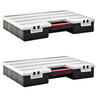Assortimentsdozen 2 st met verdelers 460x325x80 mm kunststof 1