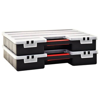 Assortimentsdozen 2 st met verdelers 460x325x80 mm kunststof 2