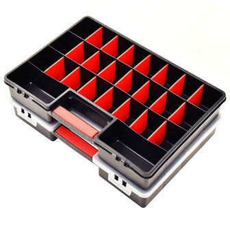 Assortimentsdozen 2 st met verdelers 460x325x80 mm kunststof 6