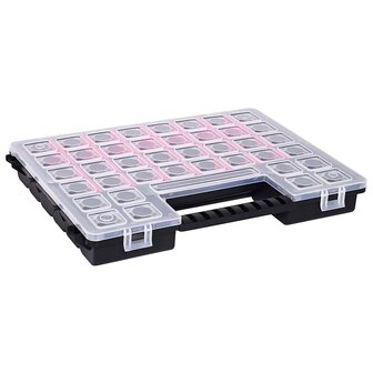 Assortimentsdozen 5 st met verdelers 385x283x50 mm kunststof 2