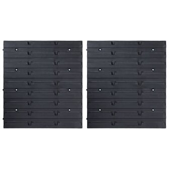 32-delige Opslagbakkenset met wandpanelen rood en zwart 4