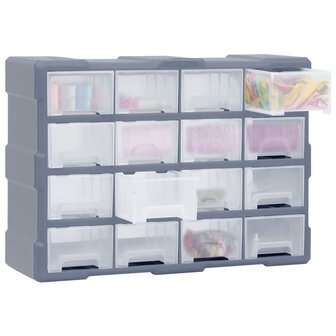 Organiser met 16 medium lades 52x16x37 cm 2