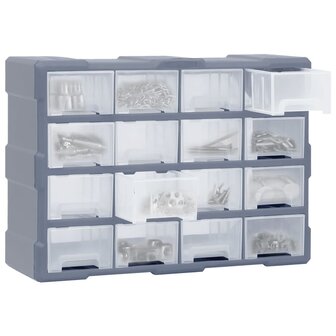 Organiser met 16 medium lades 52x16x37 cm 3