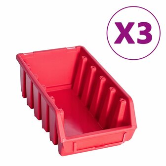 34-delige Opslagbakkenset met wandpanelen rood en zwart 4