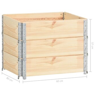 Palletopzetranden 3 st 60x80 cm massief grenenhout 7