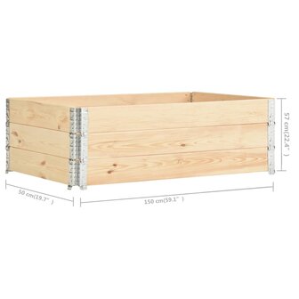 Palletopzetrand 3 st 50x150 cm massief grenenhout 6
