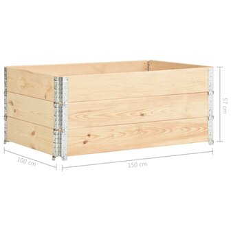 Palletopzetranden 3 st 100x150 cm massief grenenhout 7