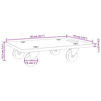 Meubelhondjes 2 st rechthoekig 250 kg 50x35x11,5 cm 9