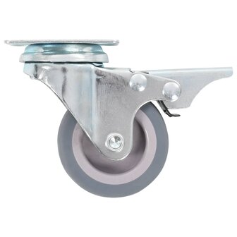 Zwenkwielen met dubbele remmen 4 st 50 mm 4