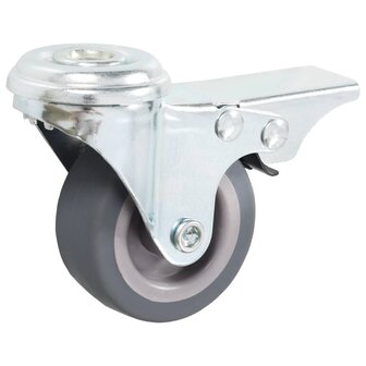 Zwenkwielen met boutgaten en dubbele remmen 4 st 50 mm 3