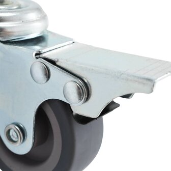 Zwenkwielen met boutgaten en dubbele remmen 4 st 50 mm 5