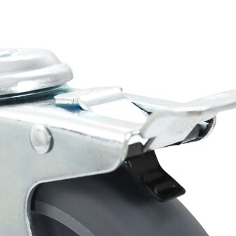 Zwenkwielen met boutgaten en dubbele remmen 4 st 125 mm 5