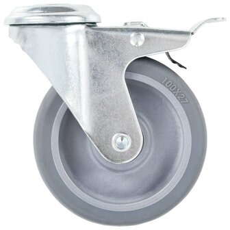 Zwenkwielen met boutgaten 4 st 100 mm 4