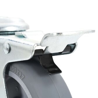 Zwenkwielen met boutgaten 4 st 100 mm 5