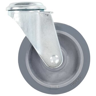 Zwenkwielen met boutgaten 4 st 100 mm 8