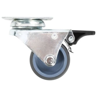 Zwenkwielen dubbel met dubbele remmen 4 st 50 mm 4