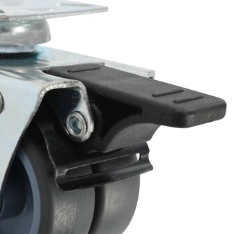 Zwenkwielen dubbel met dubbele remmen 4 st 50 mm 5