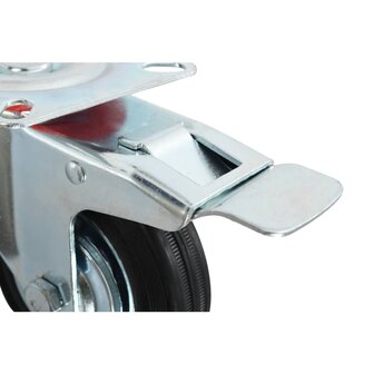 Zwenkwielen met dubbele remmen 4 st 100 mm 5
