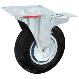 Zwenkwielen met dubbele remmen 4 st 125 mm 4