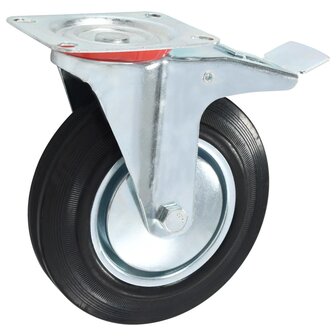 Zwenkwielen met dubbele remmen 4 st 200 mm 3