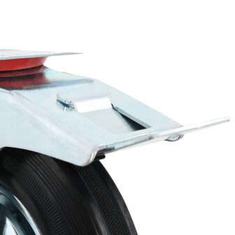 Zwenkwielen met dubbele remmen 4 st 200 mm 5