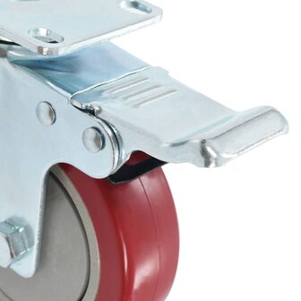 Zwenkwielen met dubbele remmen 4 st 100 mm   5