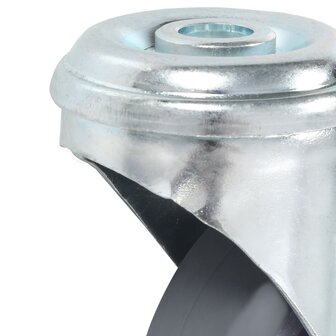 8 st Zwenkwielen met boutgaten 75 mm 5