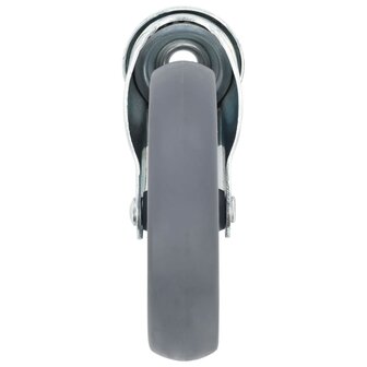 8 st Zwenkwielen met boutgaten 125 mm 6