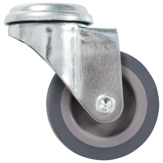 8 st Zwenkwielen met boutgaten 50 mm 7